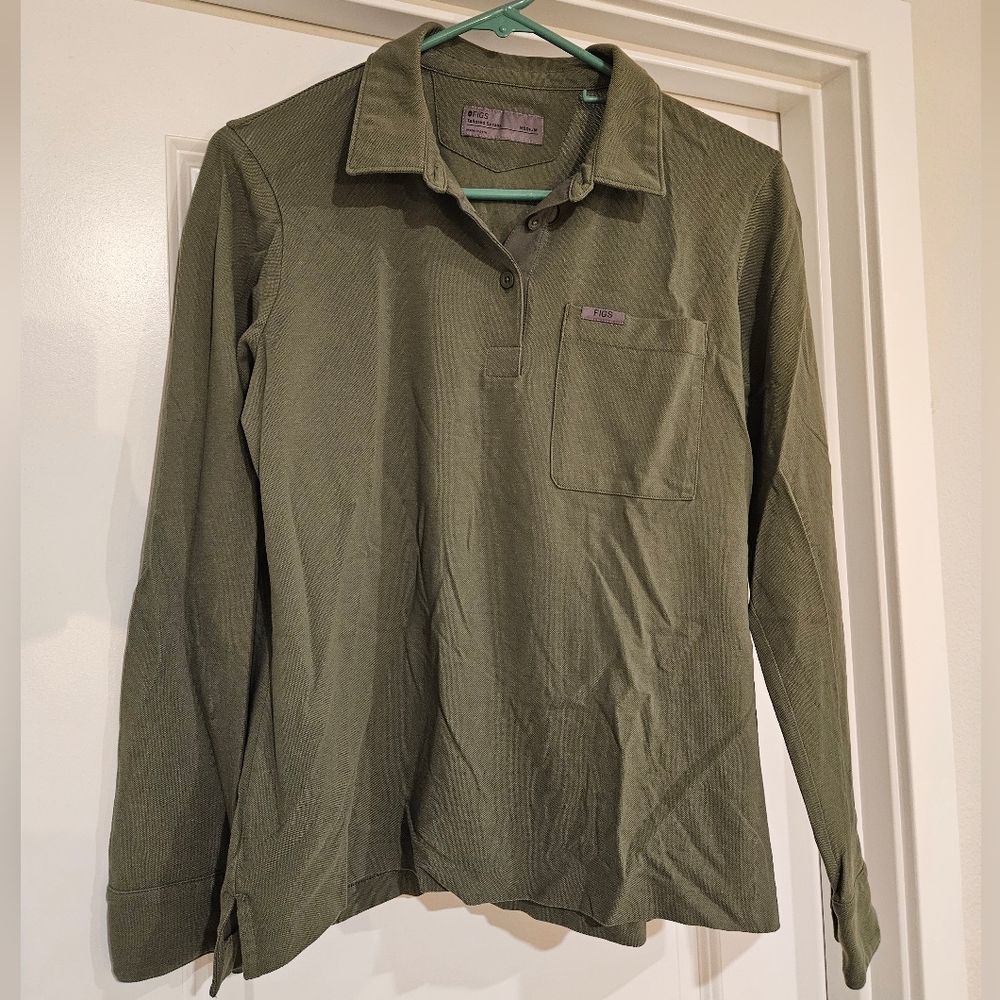 FIGSPRO Pique Longsleeve Polo